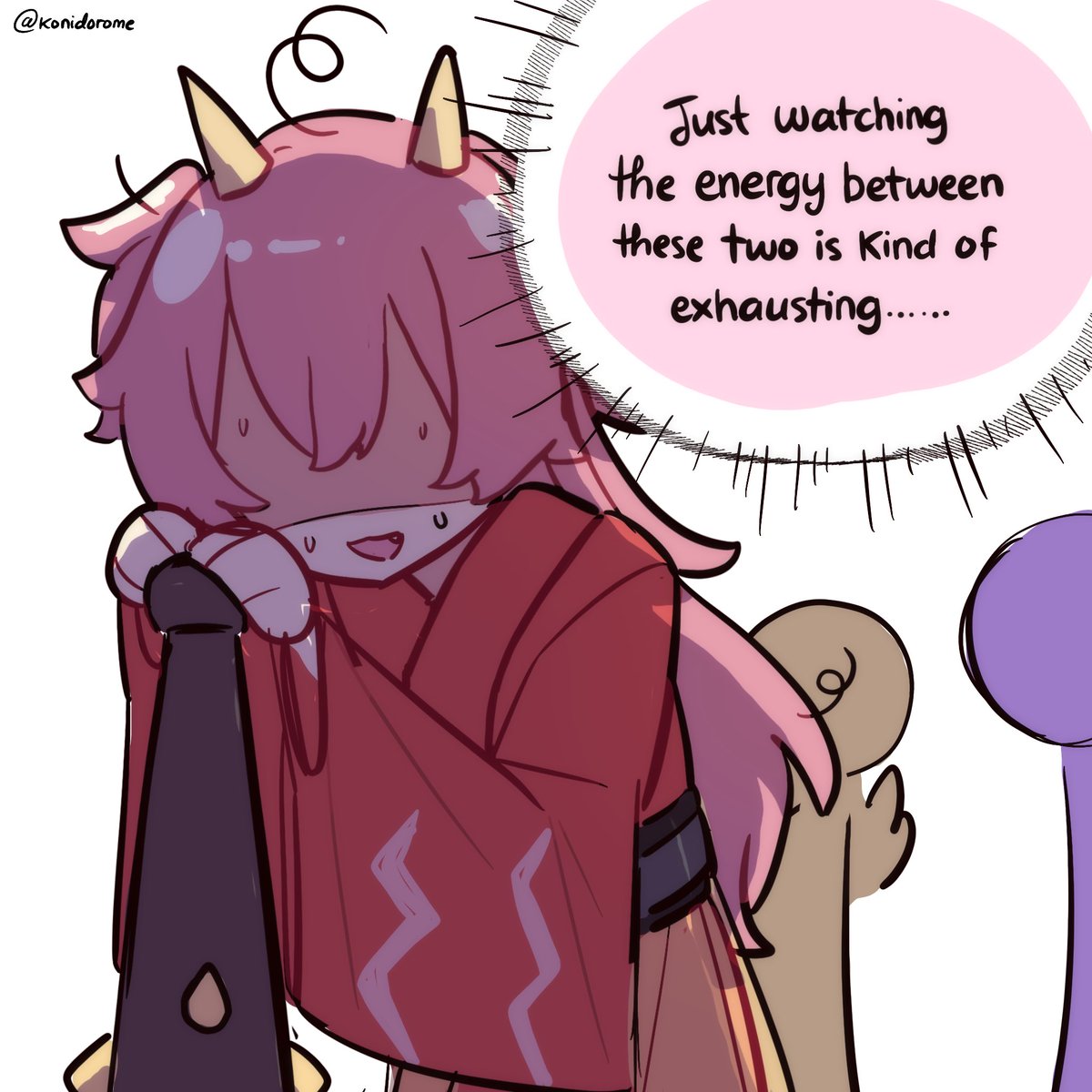 konidorome's tweet photo. 🎈🌟 &amp; 🍑
i drew that one conversation in the new game (๑╹◡╹)ﾉ" https://t.co/TtGRm4TIqd