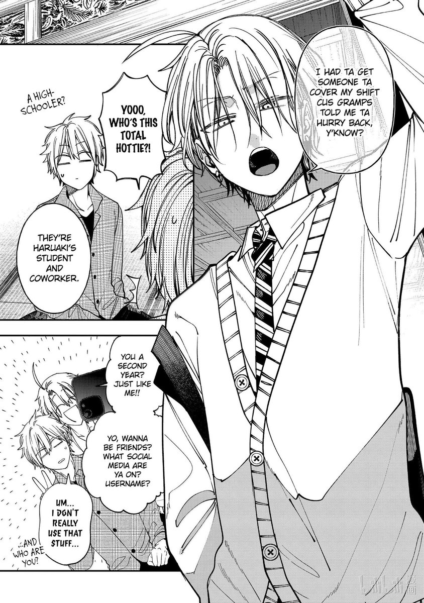 YohajiFess's tweet photo. Yohaji! CW // SPOILER ALERT chapter 140 raw translation

Sepupunya Abe twins, seumuran sama anak-anak 2-3 nih... kira-kira hubungan dia sama Haru baik gak ya 🤔? Haru belom ngomongin tentang soalnya 🤔 https://t.co/1VKxQ6DPhb