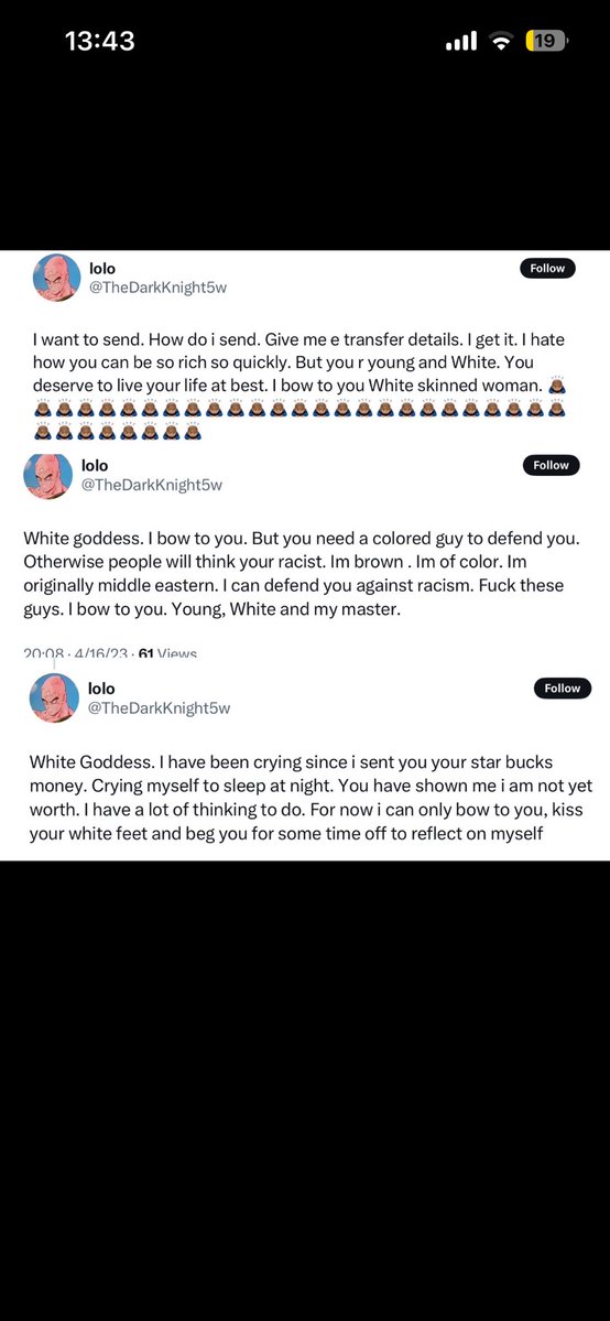 CompsciAIPI's tweet photo. @EvelinaHahne @Fred_cpo This guy is extremely insecure and feels inferior to White people, as many of them do. So many of these people pretend to be White online, like @ordinaryotis https://t.co/oCjLAyIoUx