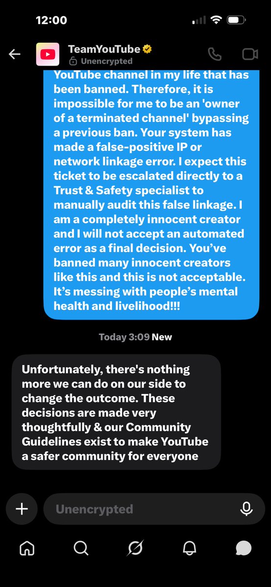 AromaAudit's tweet photo. @Jacq_official @TeamYouTube You’re wasting your time. You’ll eventually hit a wall of AI slop with a generic response explaining nothing @TeamYouTube https://t.co/oGRdIXEQ4E