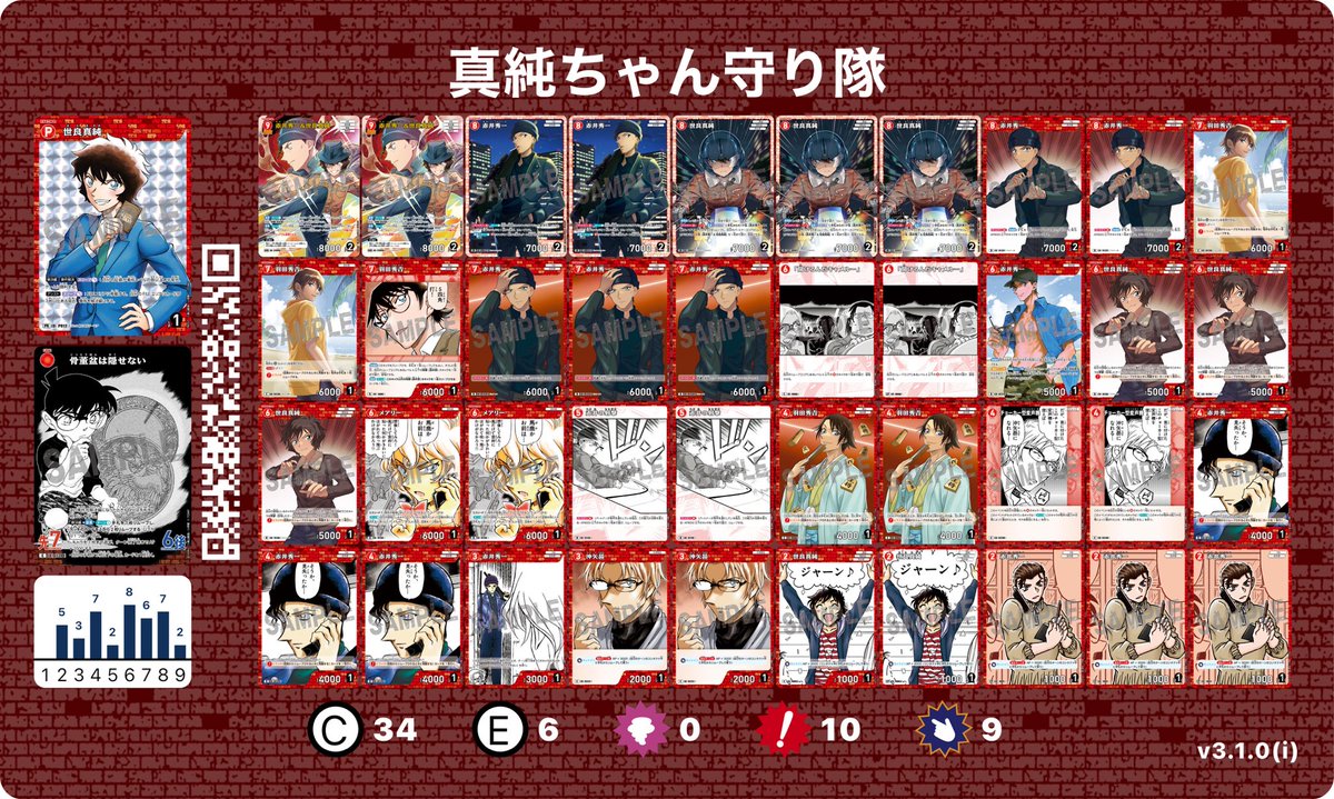 EK_IS_MH's tweet photo. 赤世良主軸の赤井家の赤単デッキ組み直してるけどなにも分からない。
今のところこんな感じですが……
変えた方がいいところを誰か教えてください……
 #コナンカード https://t.co/3Zb2qk6lNc