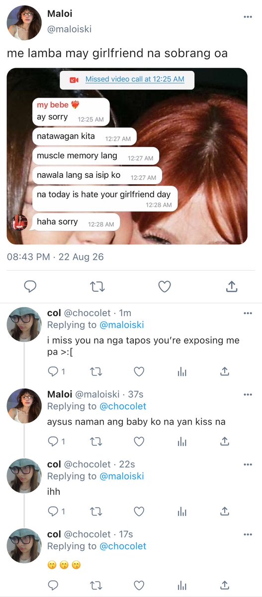 4thmclt's tweet photo. #macolet one tweet au kasi kinikilig pa rin ako sa kiss nila https://t.co/hMMiz8VoqT