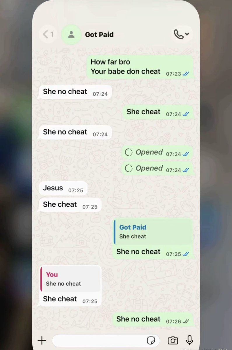 Fakaofwest1's tweet photo. “She cheat” 😭 https://t.co/lsNUSt6mZw
