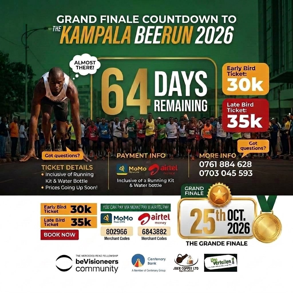 256Solomon's tweet photo. Here's the countdown to the Run, the Kampala BeeRun 2026 edition....

#kampalabeerun26 #savethebees #bees https://t.co/SWABsIVZas