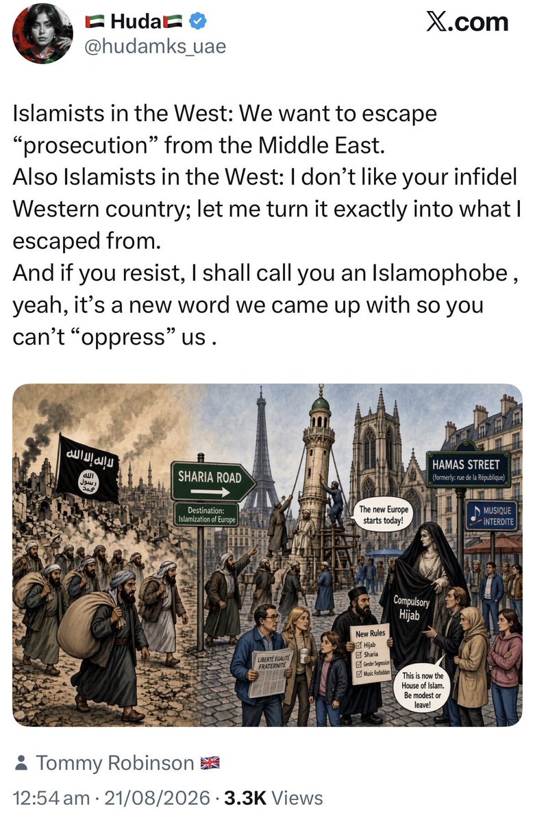 DillyHussain88's tweet photo. Dear Muslims of eman and taqwa,

Look at WHO these Emirati “influencers” backed by MBZ are tagging on their posts: @TRobinsonNewEra, the Mossad asset and blasphemer of the Prophet ﷺ.

Their hearts are filled with nifaq while they proudly side with enemies of Islam. https://t.co/PVq4VXnDZW