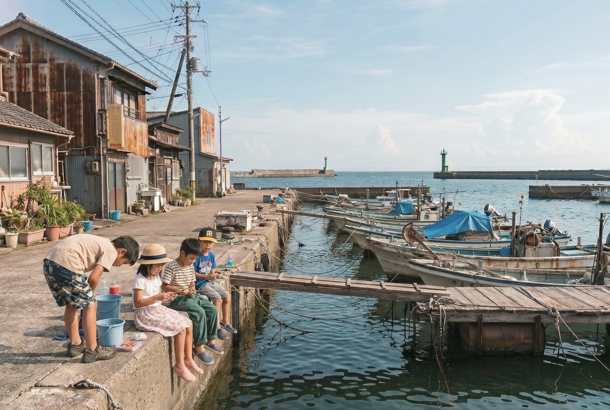 saygo715's tweet photo. There are many heartwarming stories in Japan’s small fishing port towns. They are simple stories that bring a quiet sense of happiness.

小さな漁港の、素朴で心温まる小さな物語。
そんなテーマです♪ https://t.co/fAqgBeAMBb
