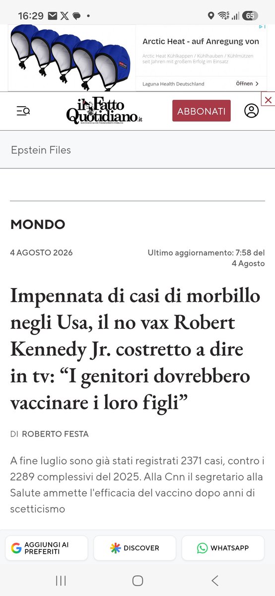 Rubikcuber75's tweet photo. @BiancoLelio 😂😂😂
Il segretario alla Salute degli Stati Uniti, Robert F. Kennedy Jr., noto in passato per le sue posizioni critiche verso le immunizzazioni, ha esortato pubblicamente i genitori a vaccinare i propri figli a seguito di una grave epidemia di morbillo che ha colpito il paese. https://t.co/ywqqkjVMos