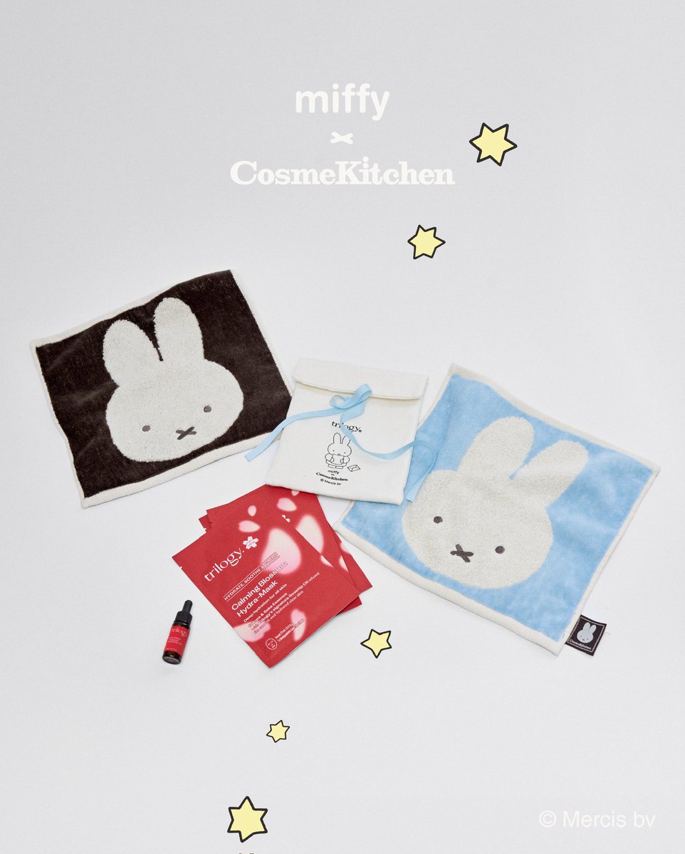 cosmekitchen's tweet photo. ✉Cosme Kitchen×miffy✉

コスメキッチン×ミッフィーコラボ第３弾が発売！🩵

心にそっと寄り添う香りやユニークなテクスチャーが魅力の全18種のアイテムが登場！
ぜひチェックしてみてください👀✨

＝＝＝＝＝＝＝＝＝＝＝＝
Gentle Words, Gentle Days.

うれしかったこと。
今日見つけた、小さなときめき。
ほんとは、ずっと伝えたかったきもち。
誰かを想いながら言葉を書く時間は、
きもちを、やさしく見つめる時間。
ミッフィーがくれるのは、
自分の気持ちを、
そのまま大切にしていいと思える、
小さな勇気。
＝＝＝＝＝＝＝＝＝＝＝＝

【発売日】
2026年8月21日(金)
Cosme Kitchen、Biople、Biop全国店舗、マッシュビューティーラボ公式WEB STORE 「MASH GO GREEN STORE」

#cosmekitchen
#コスメキッチン
#miffy
#ミッフィー
#コラボ