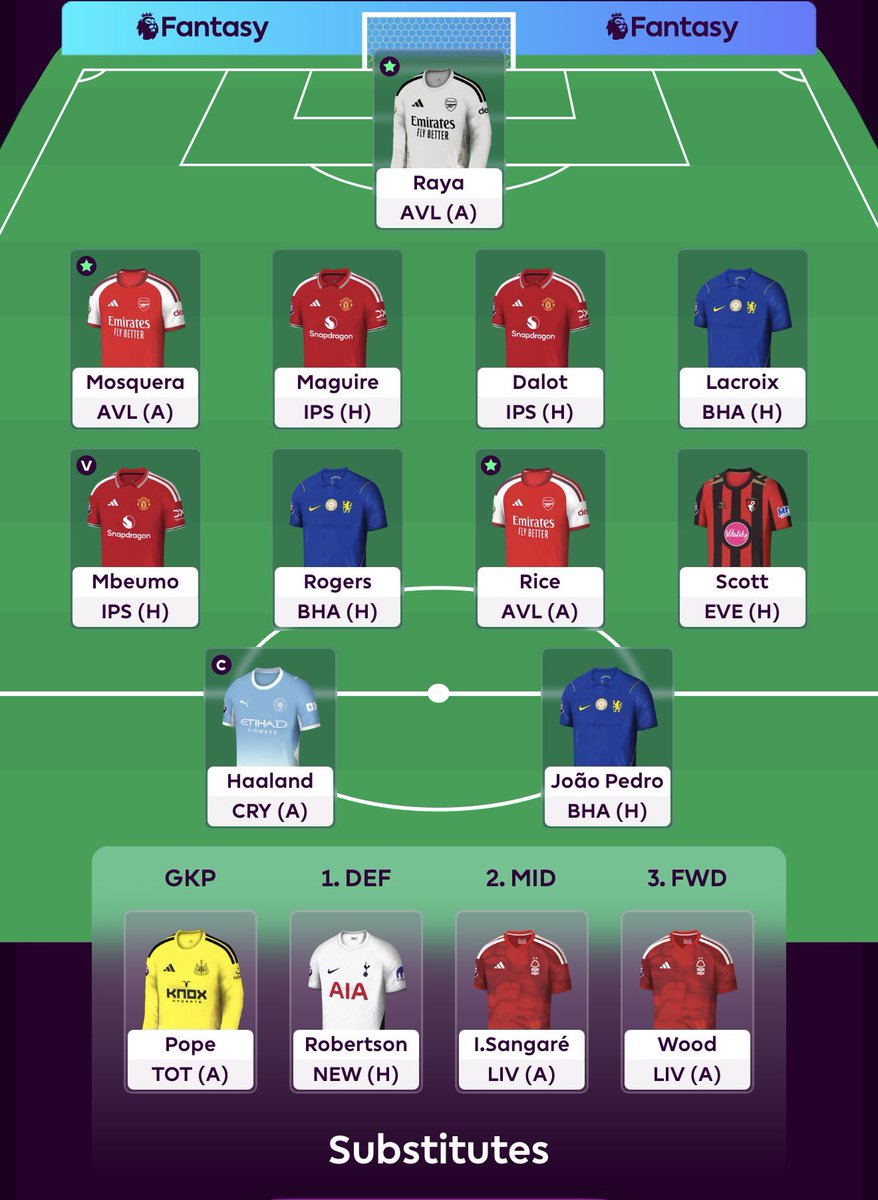 UTDTrey's tweet photo. Decided to give FPL a try guys and my team is in

Am I a dumbass? 😭😭😭 https://t.co/o01y2rrfbw