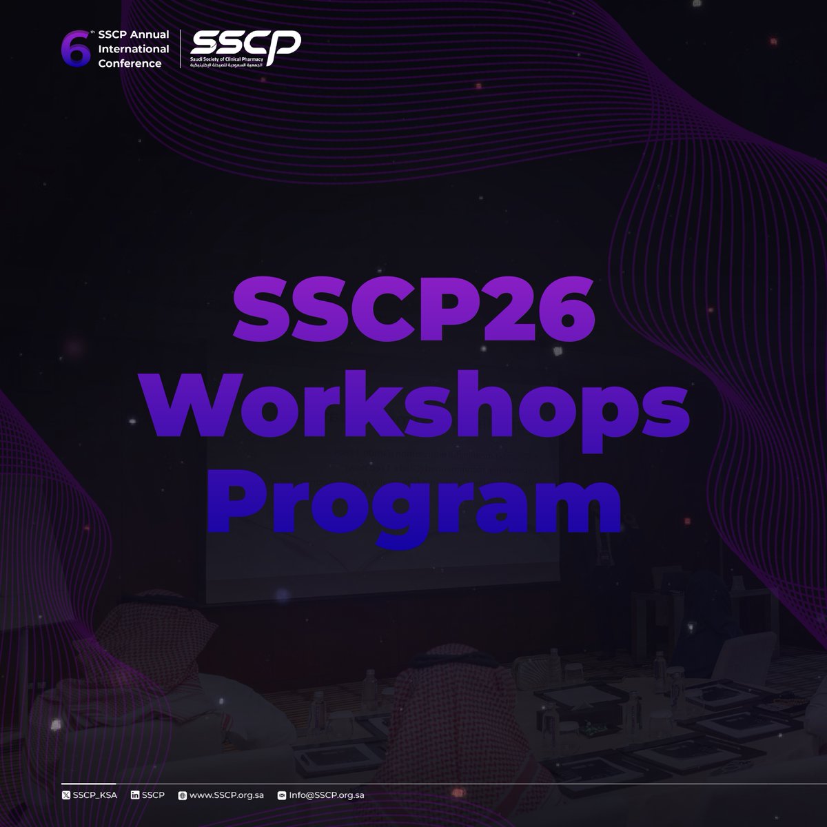 SSCP_KSA's tweet photo. 🔍 Explore the #SSCP26 Workshops!

Practical learning, expert-led discussions, and #LimitlessInsights await.

📅 September 2–5, 2026
🎟️ Register now:
https://t.co/77TKUfUwNc

#SSCP26 | #ClinicalPharmacy https://t.co/4rAMYfG84F