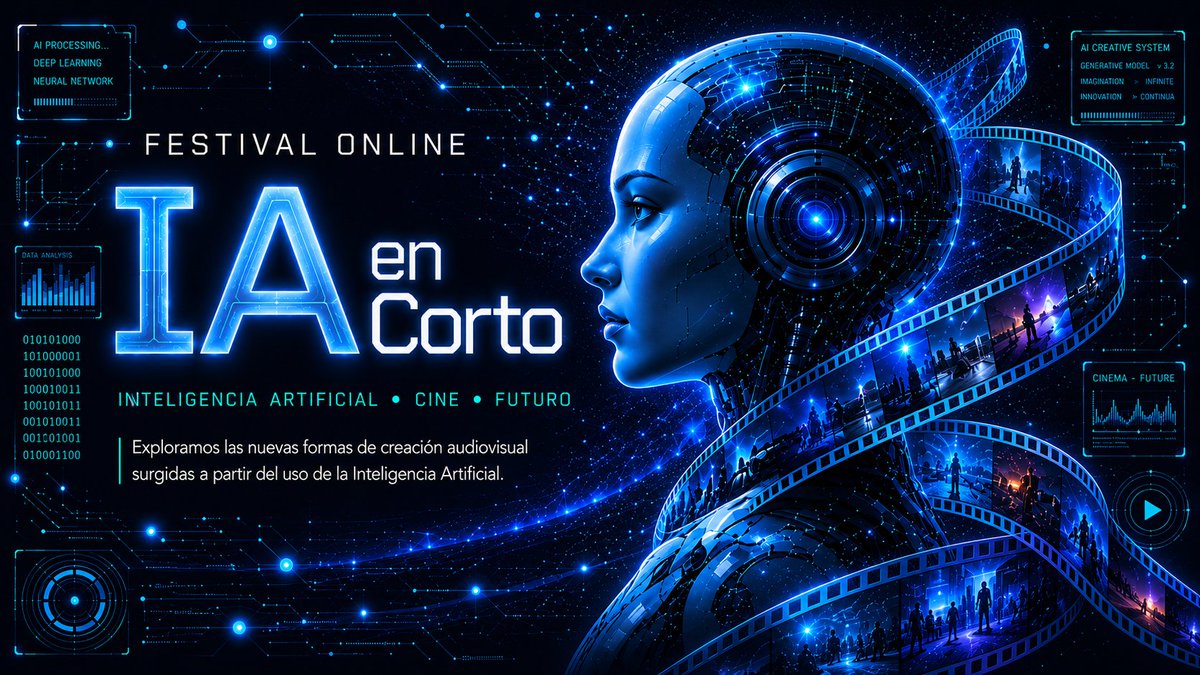 iaencortofest's tweet photo. CALL FOR SUBMISSIONS — 2ND EDITION   Submissions are OPEN for IA en Corto 2nd Edition! We seek short films using Generative AI (script, visuals, voice, edit or soundtrack).  Fiction | Animation | Experimental | Doc Open Worldwide
https://t.co/dYJDpkYSCW #AIFilm #AICinema https://t.co/keD00jTPEu