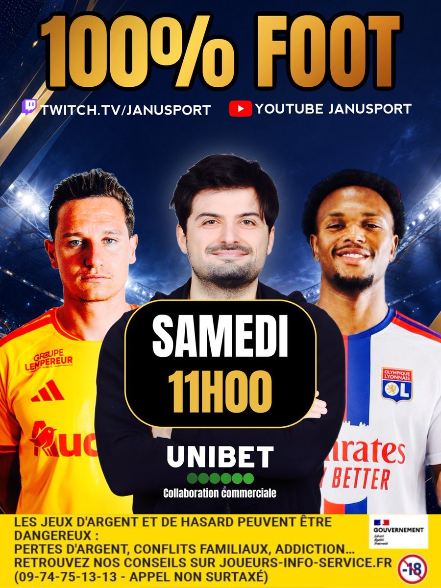 Janusport's tweet photo. On est en LIVE sur https://t.co/c9vut93o92 et https://t.co/NUvZsVwh6l ! 

Emission spéciale Ligue1 avec @DeerProno, @LightPronos et @TamerlanXIV ⚽️ 

Les analyses et pronos foot de toute l’équipe 🧑‍💻 https://t.co/4g6i5IdMrL
