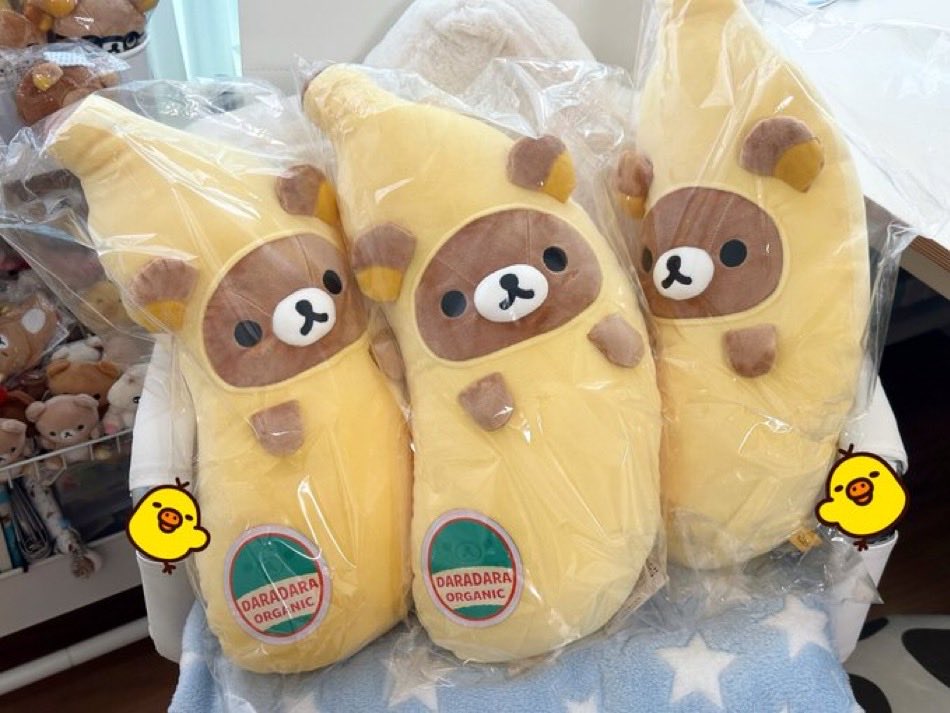 hayan1i's tweet photo. 바나나 리락쿠마를 샀어요 아른거려서 결국은 후후 https://t.co/xDeBEz5Ix3