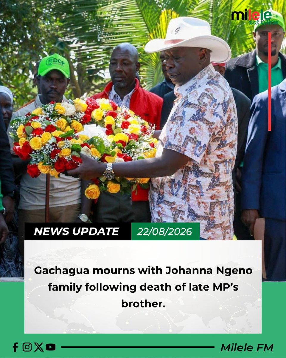 Milele_FM's tweet photo. Gachagua mourns with Johanna Ngeno family following death of late MP’s brother.
Learn More: https://t.co/gzpJy6dPgt
#milele100percentkenyan https://t.co/6LK7OW0Rrp