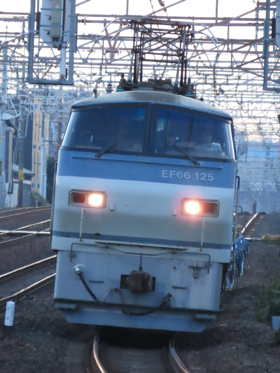hati_8302's tweet photo. 8864レ EF66-125＋コキ3両

久しぶりの運転ですね
JR京都線の遅延もあり心配していましたがいつも通り来てくれました https://t.co/UZRin1dLwC