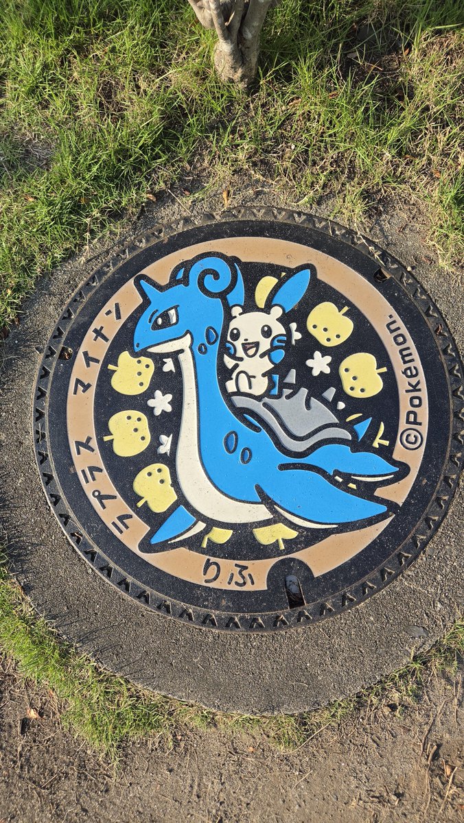 erikaraoke's tweet photo. 利府のポケふた見つけた！ https://t.co/cn78VEomSD