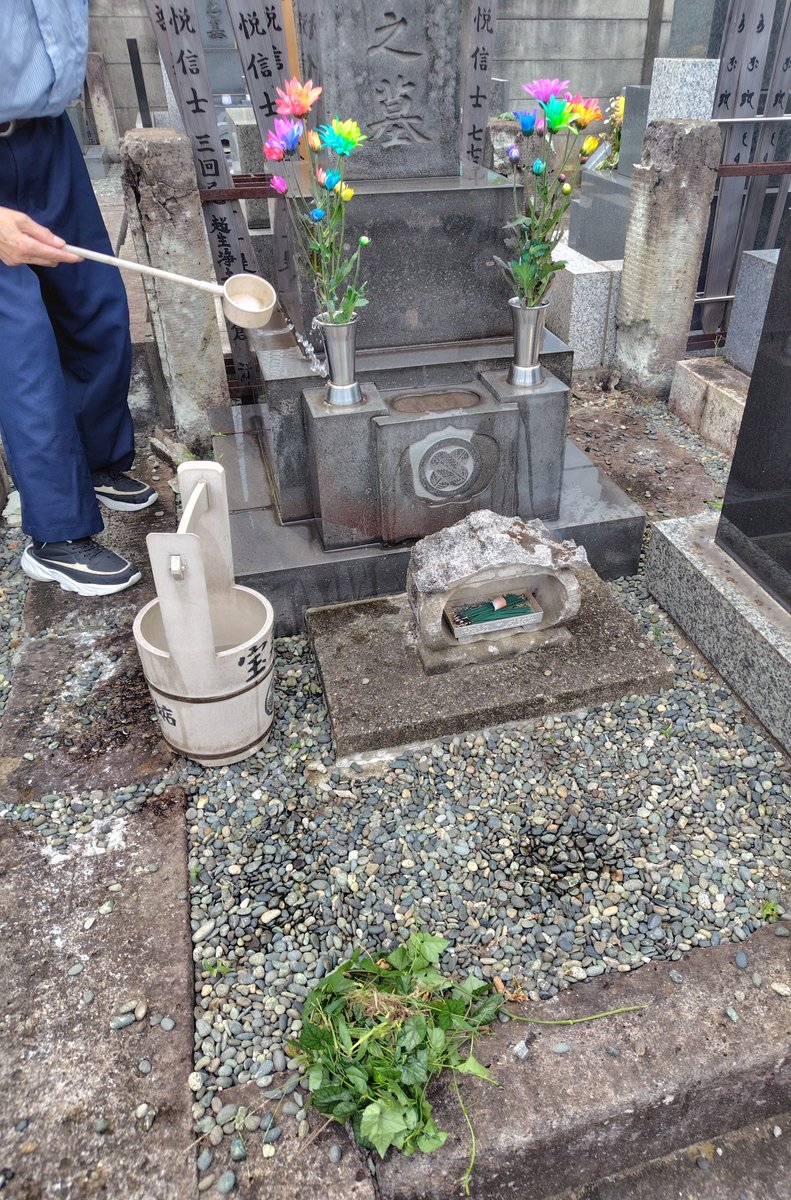 angelgojyu's tweet photo. バーミヤン後は
親父の墓参りしてきたぜ！！

お寺さんの紅葉に花が
咲いてて、滅多に見れないんだと
指差して母ちゃんが
俺に教えてくれた。

サンキューベルマーク！！

帰りに武蔵小山を散歩して
帰宅したら土砂降り！！

雷凄いから皆さん気をつけてね〜！！

今日も俺と母ちゃんは
元気です！！ https://t.co/M4SFEaof1F