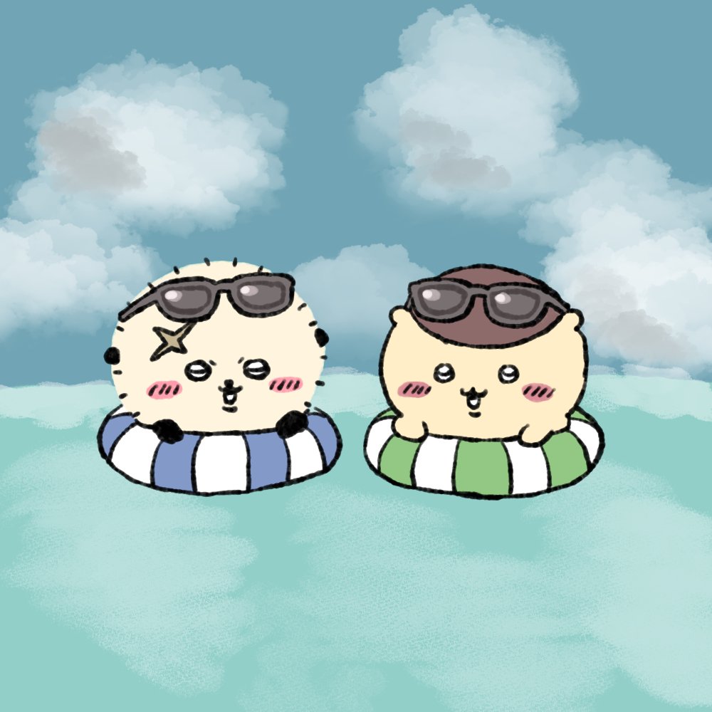 pgstbw's tweet photo. くりまんじゅう先輩とラッコ先生のバカンス🌊✨️
#ちいかわファンアート https://t.co/TwZCwL2h1I