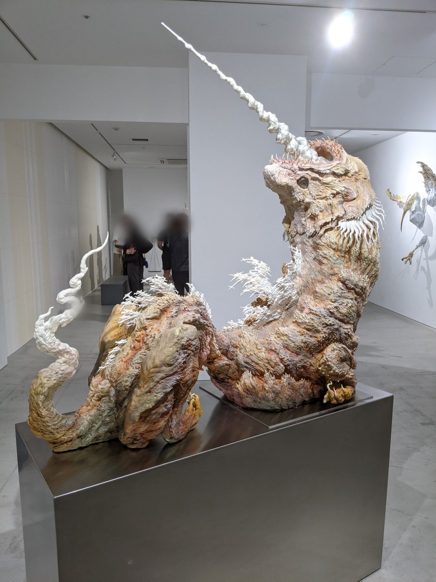 oden1012's tweet photo. 造形作家のグループ展
#GOLEM を渋谷で見てきました！

大きな作品も多く、迫力あるし、細かく作り込まれているのをじっくり間近で見れて、ワクワクした！本当にどの作品も凄かった…！ https://t.co/9Bf5xNIgNf