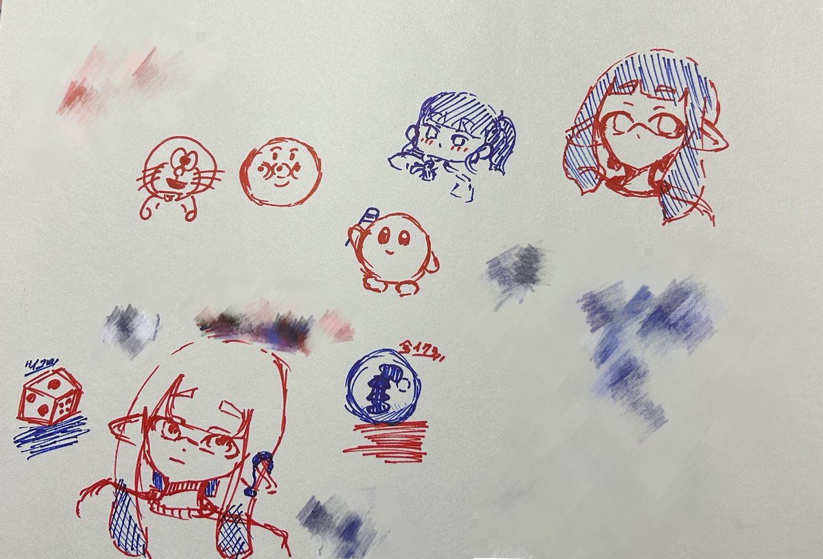 3_e88xn's tweet photo. 深夜に書いたﾅﾝｶﾃｷﾄｰなもの達 https://t.co/G3divhcdZq