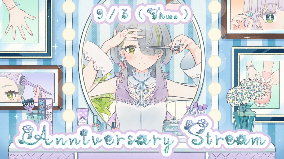ame_noma's tweet photo. ｡°🎈⋰  9 / 3（ Thu. ）　20：00～ ⋱🎈 °｡
Twitch パートナー2周年 ＆ デビュー3周年

新しいモデルのお披露目があります
お時間の合う方は配信見に来ていただけたらうれしいです(⋆ᵕᴗᵕ⋆)

配信サイト：https://t.co/iaP88iSF9R

illustration🎨フィーリス 様　https://t.co/YxOzEXRB5P https://t.co/HVxNvvxYff