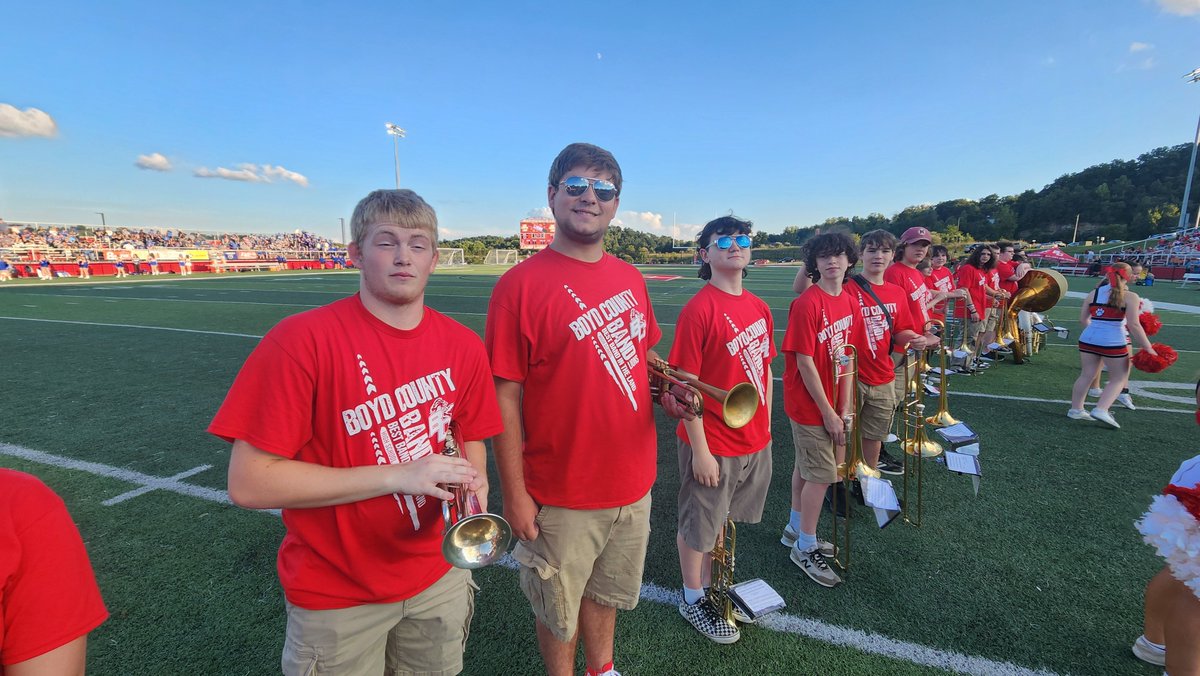 BCHS_Mr_J's tweet photo. Mega proud of the BC Band kids. We have had an outstanding camp and 1st football game. Thank you for sharing your time, talent, a d energy with your community. https://t.co/qTgk956g87