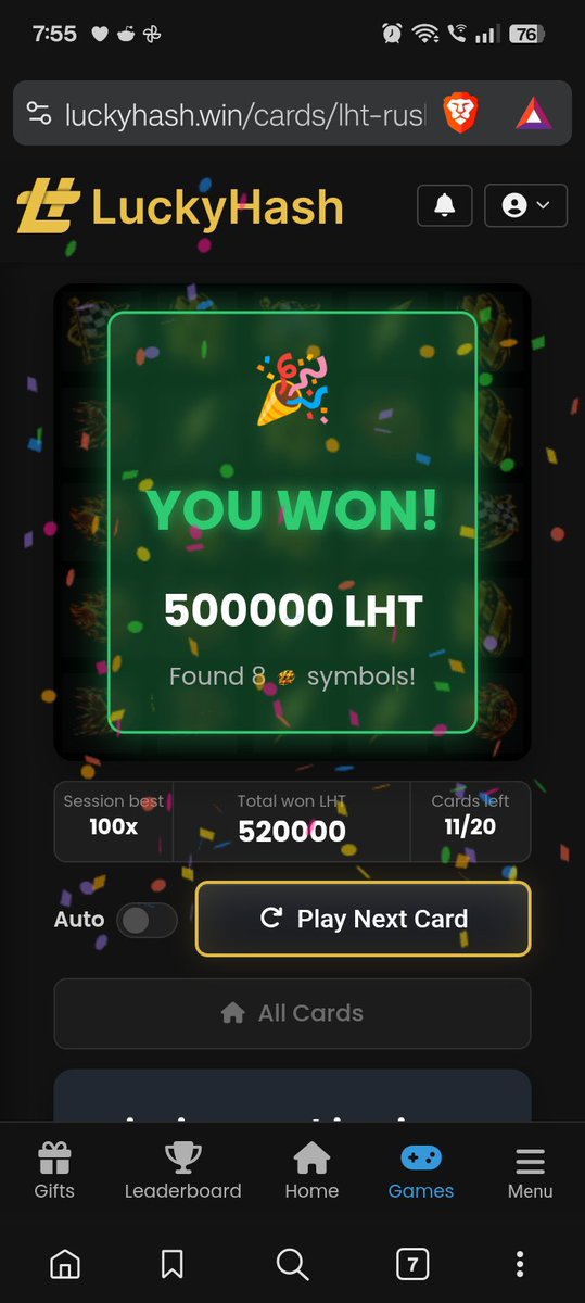 KookaBrah_XRPL's tweet photo. Just scratched my very first 500,000 $LHT win from @LuckyHashWin's new LHT RUSH scratchcards.

Chopping 1/5 of the win off for 20 of you guys to have a chance at the 6,000,000 jackpot. 🧡

https://t.co/9dQHoquG4W

I win = You win
You win = I grin

And for whoever this may concern...
Migrate your $CSC to $LHT via the official site found on @LuckyHashToken's page.

Start with a small test transfer for extra confidence. 💪