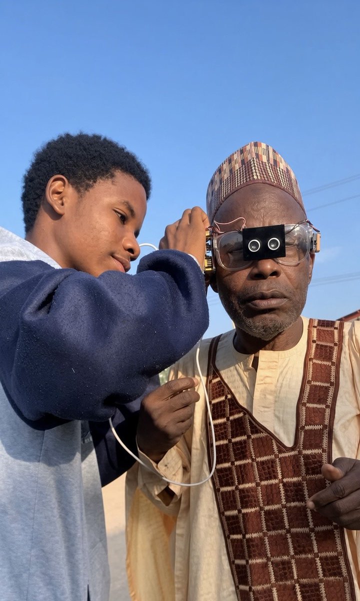 inventorkhalifa's tweet photo. I have launched the actual test of this AI Glass that I built to help blind people and people with visual impairments
I started testing it directly on the face of a person with a visual impairment to see how it would work in real life👓

And what amazed me the most is that after the blind person wore the glass, he said that for him, it was amazing

Watch the video in English below ⤵️

This project of mine is getting close to where I want it to be

And the world wants to see it in action