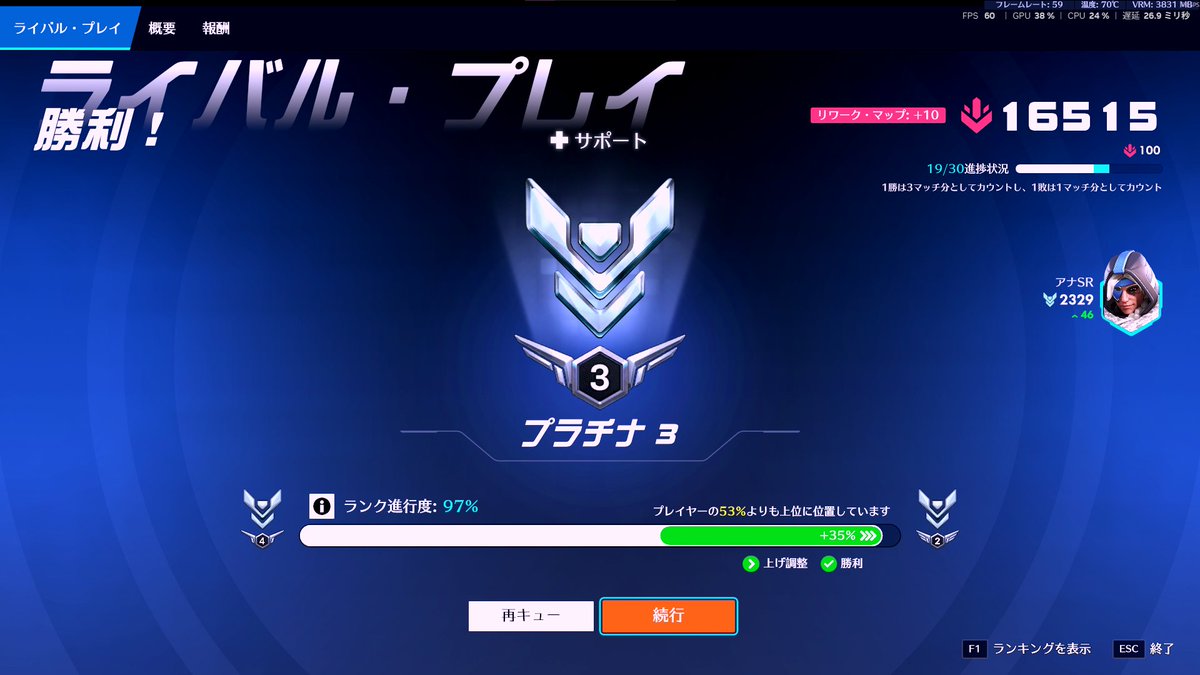 menbregames's tweet photo. 負け調整期間抜けた感じする https://t.co/dYK0xep4vk