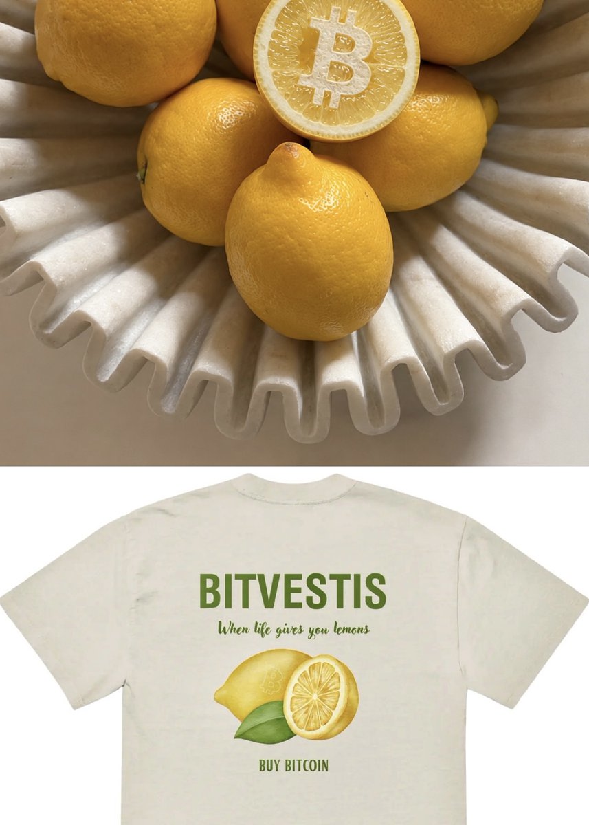 bitvestis's tweet photo. 🍋 When life gives you lemons… buy Bitcoin. ₿