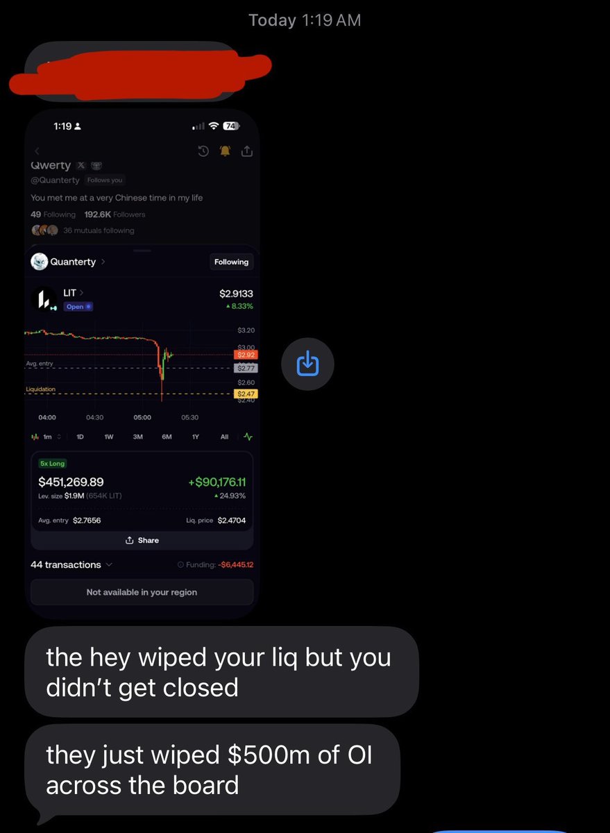 Quantery_'s tweet photo. I was kissed by god tonight, they ran my liq on that wipe and my position was untouched 

We live to see another day, taking that as a sign to deleverage for the time being https://t.co/ofkWDzY6nR