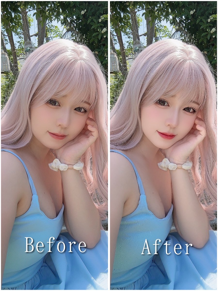 lucario0517's tweet photo. BeautyCam、Meituの会社さんの新しい編集アプリ「Picchi」を使ってみたよ🐰

コスプレでも普段使いでもなんにでも対応できる様々なレタッチ機能があるよ！
加工の手間が10倍省けて楽すぎる🥲🤍

コスプレにも普段の加工にも試してみて🎶
 #Picchi #BeautyPlus #コスプレ  #垢抜け
 #コスプレイヤー https://t.co/SdAhLluHDX
