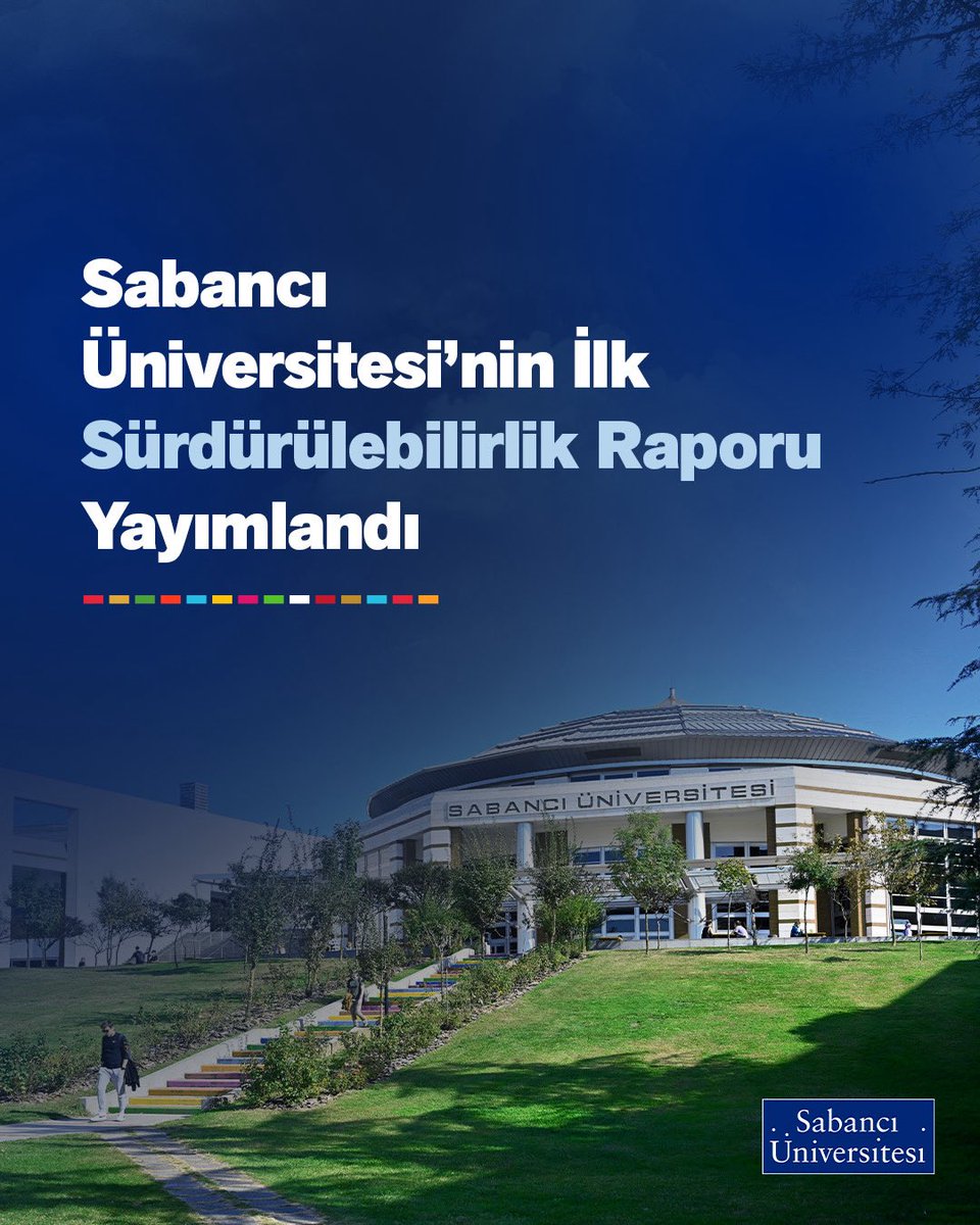 sabanciu's tweet photo. Sabancı Üniversitesi İlk Sürdürülebilirlik Raporu üniversitemizin sürdürülebilirlik yaklaşımını; eğitim, araştırma, kampüs operasyonları, iklim eylemi ve toplumsal katkı başlıkları altında bütüncül bir çerçevede ortaya koyuyor.

Raporda; 2050 Net Sıfır hedefimiz, enerji ve su yönetimi, atıkların azaltılması, biyoçeşitliliğin korunması, sürdürülebilir ulaşım ve satın alma uygulamaları ile kampüs yaşamında hayata geçirilen çalışmaların yanı sıra sürdürülebilirlik odaklı araştırmalarımız, eğitim faaliyetlerimiz ve iş birliklerimiz de yer alıyor.
İlk Sürdürülebilirlik Raporumuz, bugüne kadar attığımız adımları görünür kılarken önümüzdeki döneme ilişkin hedeflerimizi ve dönüşüm alanlarımızı da ortaya koyuyor.

Sabancı Üniversitesi olarak sürdürülebilirliği yalnızca çevresel performansın bir parçası değil; eğitimden araştırmaya, kampüs yaşamından toplumsal etkiye uzanan ortak bir sorumluluk ve dönüşüm alanı olarak ele alıyoruz.

🌍 Daha sürdürülebilir, dirençli ve düşük karbonlu bir gelecek için birlikte çalışıyoruz.

🔗 Sabancı Üniversitesi İlk Sürdürülebilirlik Raporu: https://t.co/VpgTCkalJj 

#SabancıUniversity #Sustainability #Sürdürülebilirlik #ClimateAction #NetZero #SustainableCampus #SDGs