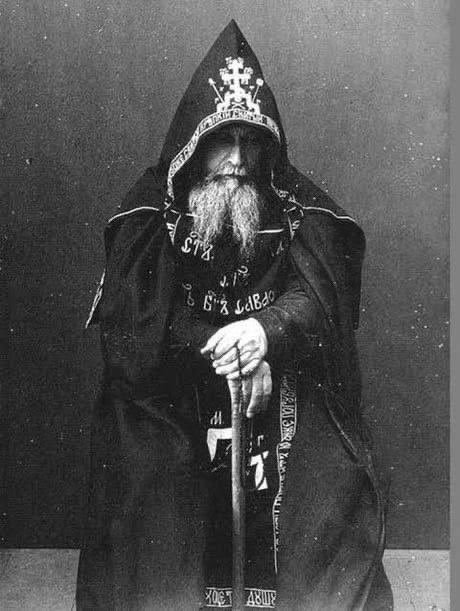 trad_west_'s tweet photo. > born in 1856, mother dies hours after birth 
> no family to take him in 
> left at Mount Athos (ancient Orthodox Christian monastic peninsula) 
> women strictly forbidden (Rule of Avaton) 
> raised entirely by monks 
> never leaves Mount Athos 
> lives a life of prayer and discipline 
> dies in 1938 at age 82  

Possibly the only man in history to live his entire conscious life without ever seeing a woman
