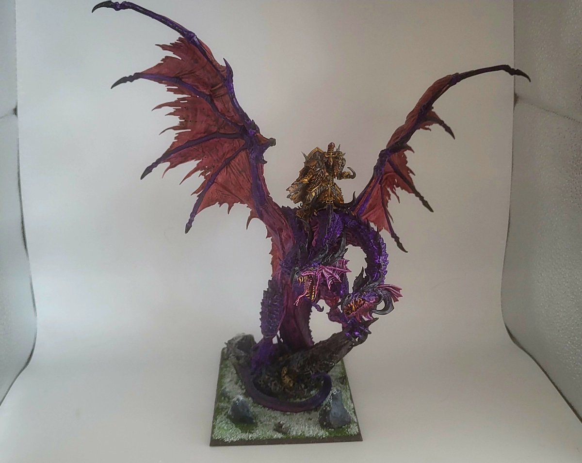 TGrudges's tweet photo. Happy Chaos Dragpn release day!
Anyone else picking up a big beasty?
I dedicated this one to SLAANESH!
I'm hopefully gonna get a second at some point to start off my Khorne forces
#AdWIP #TheOldWorld #WarhammerCommunity https://t.co/pABoAmpbUh