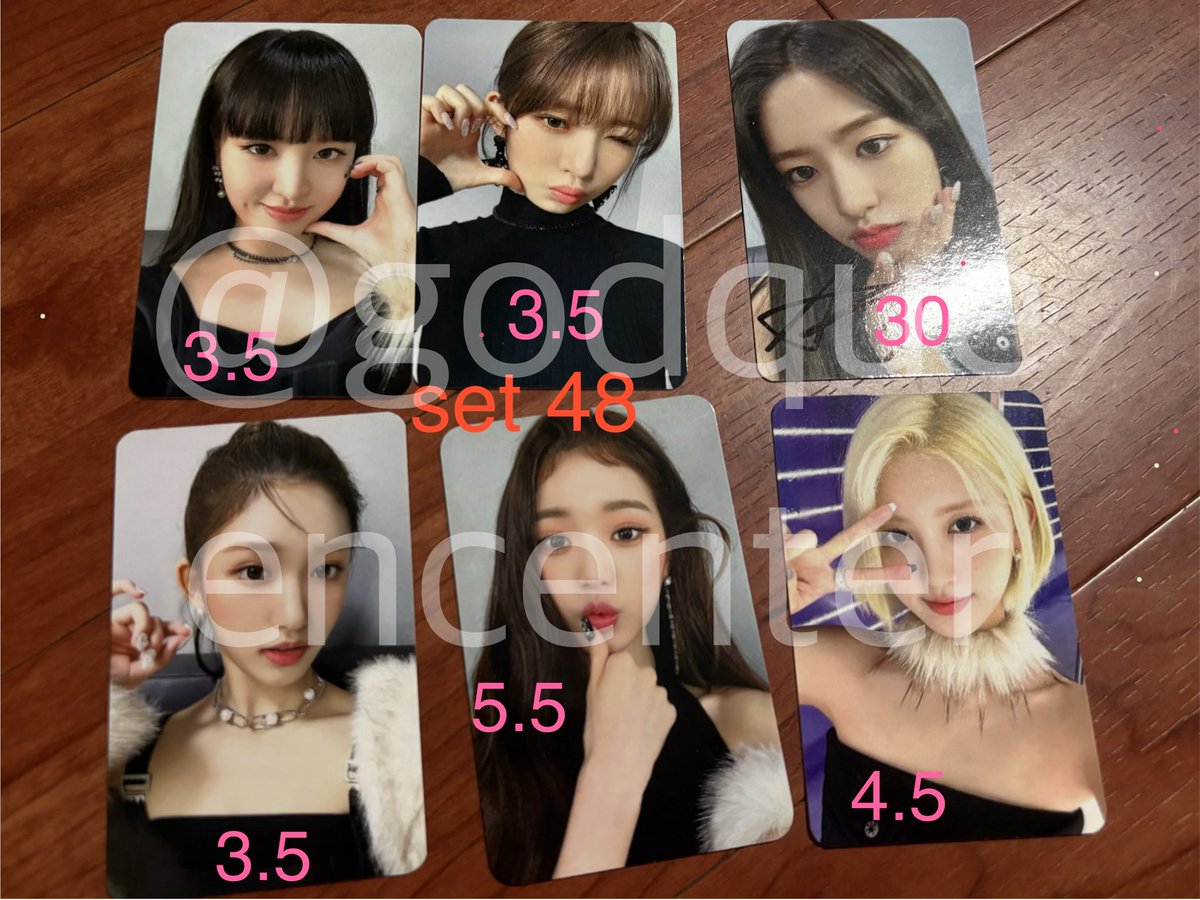 godqueencenter's tweet photo. 아이브 ive 공방 포토카드 포카 싸인포카 photocard 애프터라이크 양도 판매 yujin gaeul rei wonyoung liz leeseo

안유진 유진 싸인포카(signed) 30
가을 4.5
레이 3.5
장원영 원영 5.5
리즈 3.5
이서 3.5

일괄 48로 구매 가능

배송비 포함입니다 디엠 주세요!!! https://t.co/UdTqtPWYPY