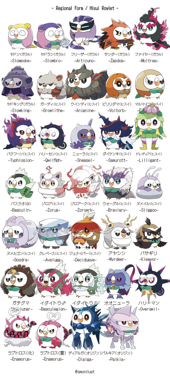 amonilust's tweet photo. リージョンフォーム＆ヒスイ地方
＆キョダイマックス(1-8世代)の
ポケモン描きました！！！(大嘘)

アイコン配布はリプ先まで📮
※次回の更新は秋頃！(SV/第9世代) https://t.co/DKQ87vpzeQ