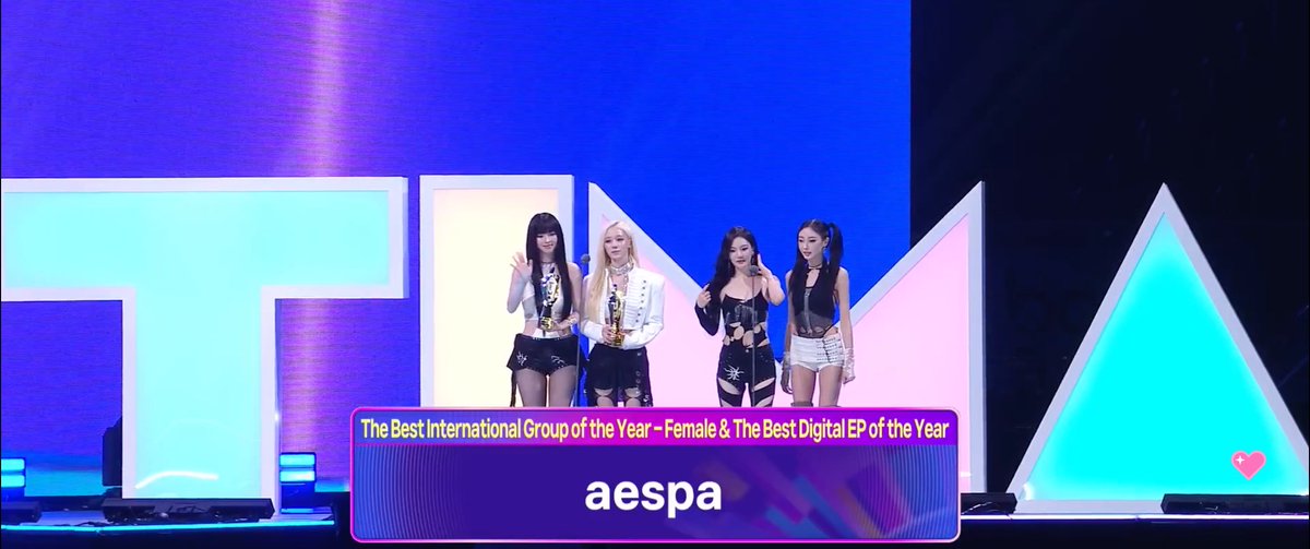 wntrult's tweet photo. Congratulations to aespa for winning “Best International Girl Group of the Year” and “Best Digital EP of the Year” at 2026 TIMA/TMElive International Music Awards. 

TIMA 2026 NIGHT WITH AESPA
#aespaAtTIMA2026 #TIMA2026 https://t.co/KRzOadP7x9