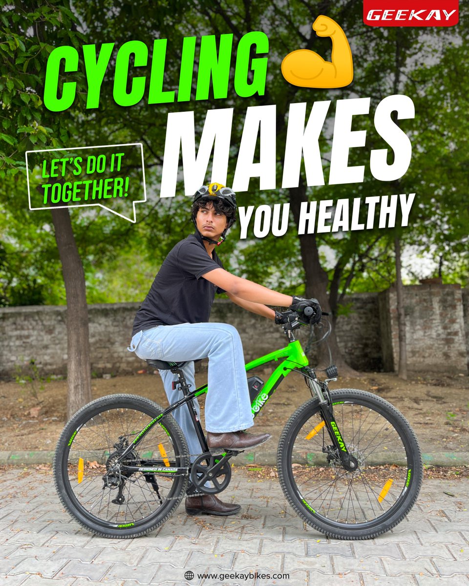 GeekayBikes's tweet photo. Ride more. Feel better. Stay healthy! 💚🚲
Let’s do it together!
#GeekayBikes #CyclingMakesYouHealthy #RideMore #StayHealthy #CyclingLife #RideHappy https://t.co/VVJdDt7MGC