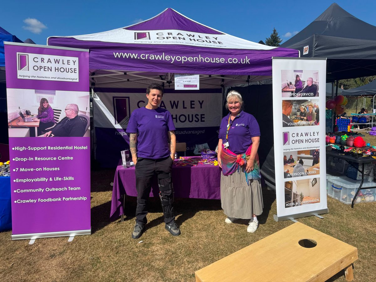 CrawleyOpenHse's tweet photo. We are pleased to support local community events like #CrawleyPride. Come and see us today in the event village if you’re here! https://t.co/jYI8IiIFx3