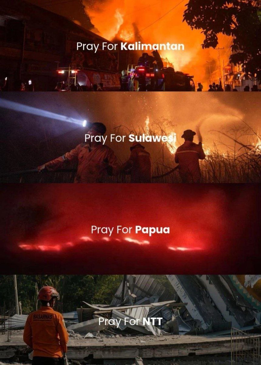 rabinindonesia's tweet photo. 📢 Indonesia needs our attention 📢

These are people's homes, lives, n futures being affected. The people are drowning, yet somehow their voices still struggle to reach those in power. 

#PrayForKalimantan
#PrayForAceh
#PrayForNTT
#PrayForIndonesia
#AllEyesOnIndonesia https://t.co/g8zPJ8o7r4