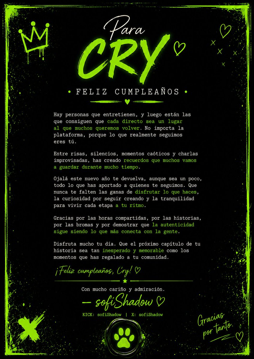 sofiShadow's tweet photo. Aquí comparto con vosotr@s la cartita que deje para @xCryboy https://t.co/oBBtbnc8Hb