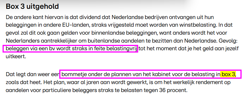 hubertmeijles's tweet photo. Vanuit de EU ook nog voorstellen wat #belasting betreft? Die impact hebben op #Box3 en #dividendbelasting.
Niet goed voor staatskas? En dus nóg meer belasten overheid? Die naar eigen huishouden moet kijken wat veel efficiënter kan. Levert wel zo'n 10 miljard per jaar op, gok ik🤔 https://t.co/Z7dllJHfgG