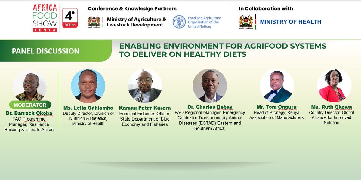 FAOKenya's tweet photo. How can Kenya make healthy diets nutritious, safe, affordable &amp; accessible to all? That question anchored Pillar One at #AFS2026, where experts unpacked Kenya's triple burden of malnutrition and the high cost of healthy diets. 🧵 https://t.co/dEuJWC72oz