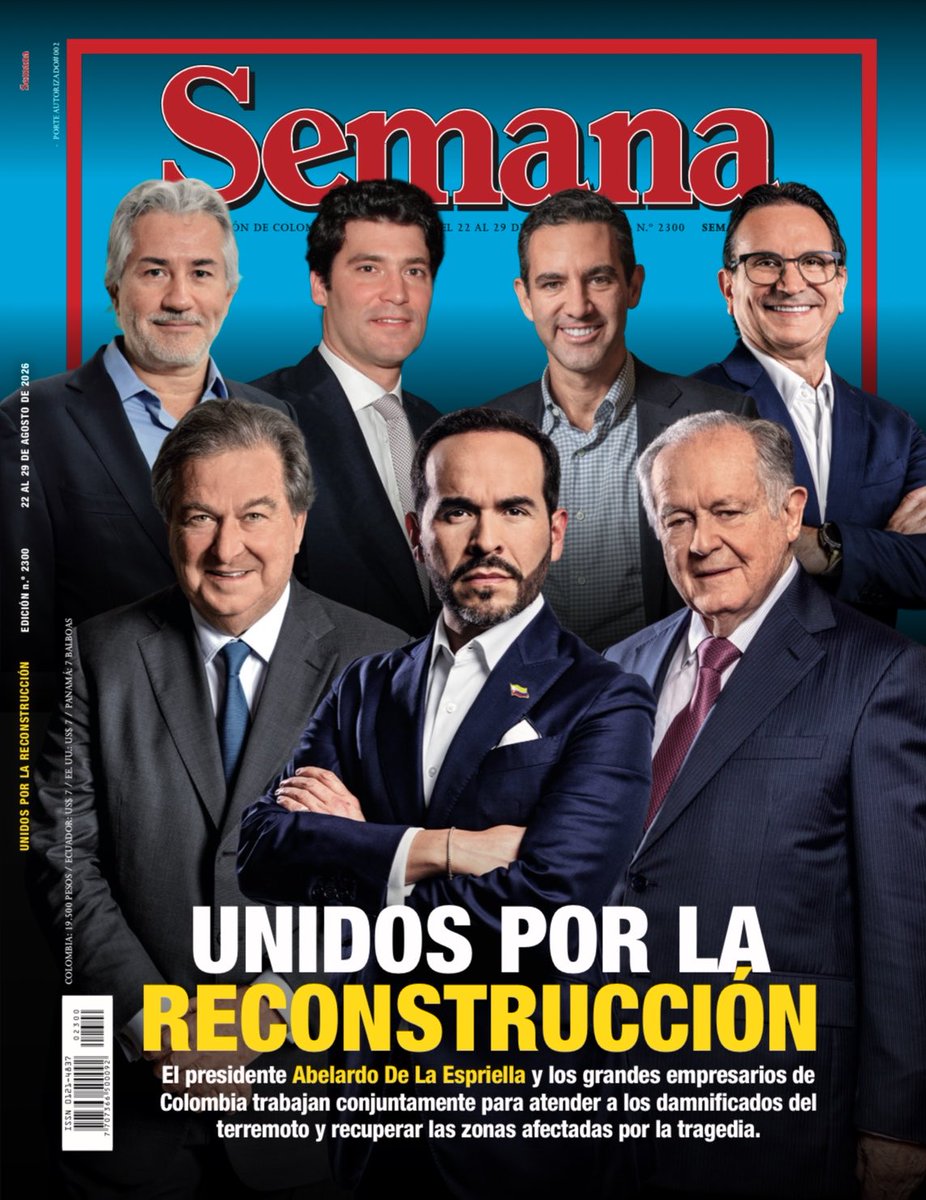 YesidLancheros's tweet photo. Hablan los grandes empresarios de Colombia que se unieron con el presidente Abelardo De La Espriella para ayudar a los damnificados del terremoto
https://t.co/Pi9KjIldml https://t.co/qpnSFq0IcY