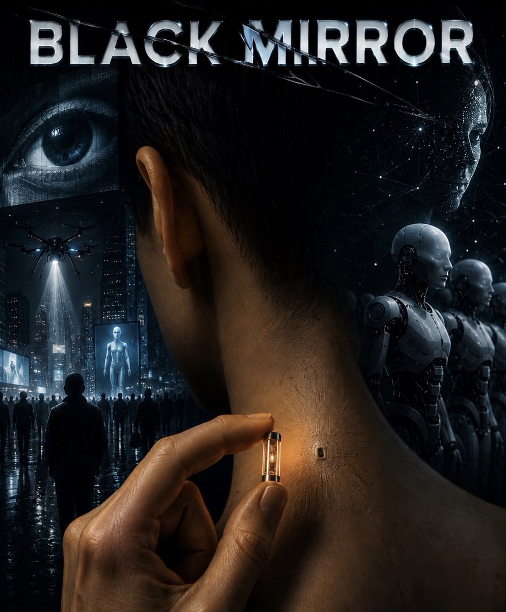 vegastarr's tweet photo. Wanna See What The Near Future
Will Look Like… 🤖

Watch Black Mirror. 📺🍿

Chips In The Body.
AI Everywhere.
Constant Surveillance.
Humans Becoming More Connected
To Machines. 🦿

It’s All There In Plain Sight.

Not Fiction… Just A Preview. 👁️✨ https://t.co/dluuZK0U9q