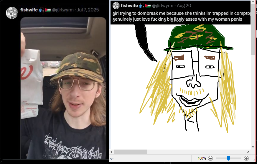 lostintheswirl's tweet photo. you should be put on the sex offender registry for even considering yourself female https://t.co/JOifeE2EV4