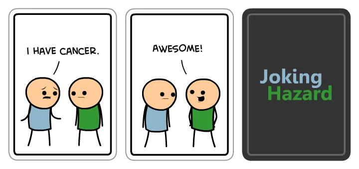 CeleinDaniel's tweet photo. The webcomic Cyanide and Happiness has been around for over 20 years. For many years, @Explosm  it has delighted millions of people in the form of short videos on YouTube. Since 2016, Cyanide and Happiness Joking Hazard. However,
https://t.co/P0IdF3tzNu https://t.co/I9vt11Kox2
