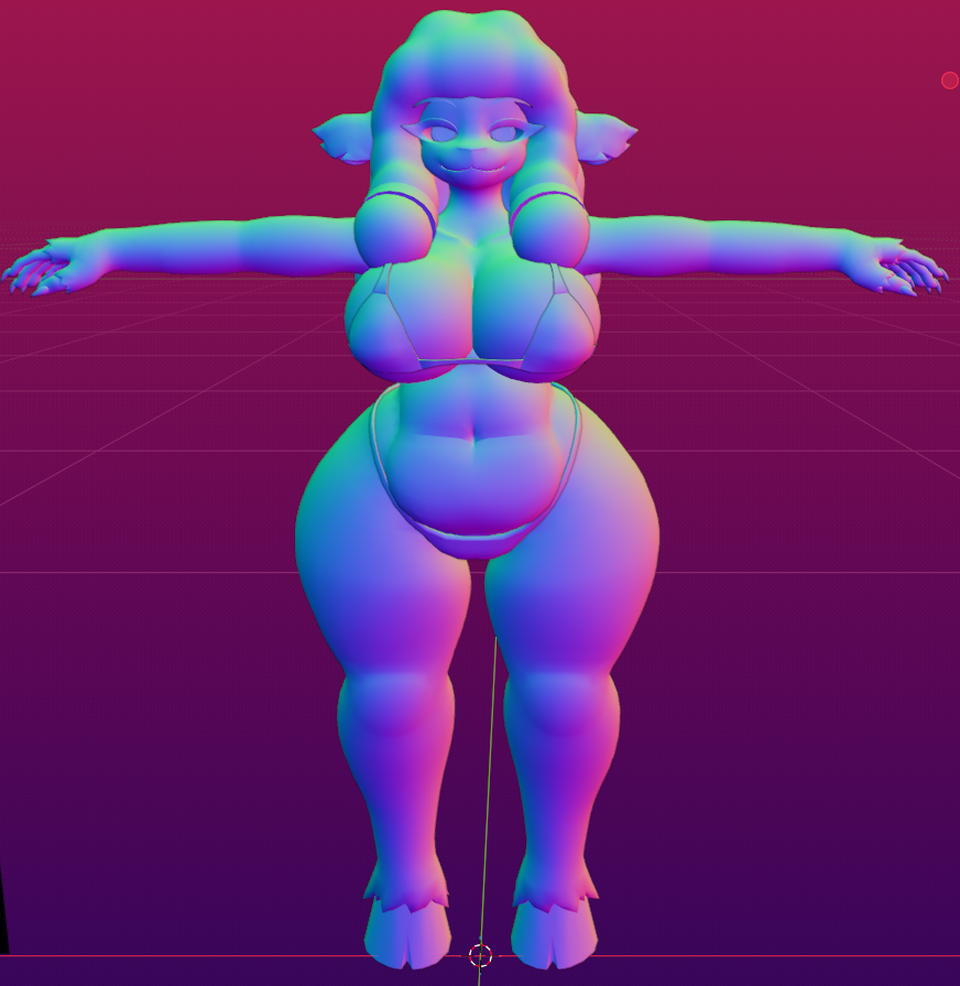 CoffeePawzee's tweet photo. Working on an adoptable avatar!
Nearly done with the mesh and next up is the textures but her face feels a bit silly so imma fiddle with it a bit-
,
,
#vrchat #cryptiacurves #fnia #fnc #blender #vrc #kitbash #commission #goat #ram https://t.co/XLIk21J1G1