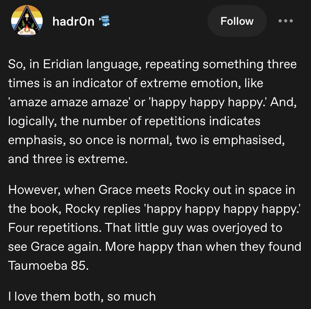 sabre_tv's tweet photo. Grace make Rocky happy happy happy happy https://t.co/6cIscvx2w3